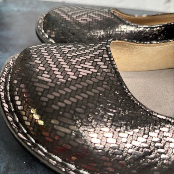 Alegria Paloma Pewter Dazzler Mary Jane Comfort Shoes Leather Women's 37- 7/7.5 - Picture 6 of 11